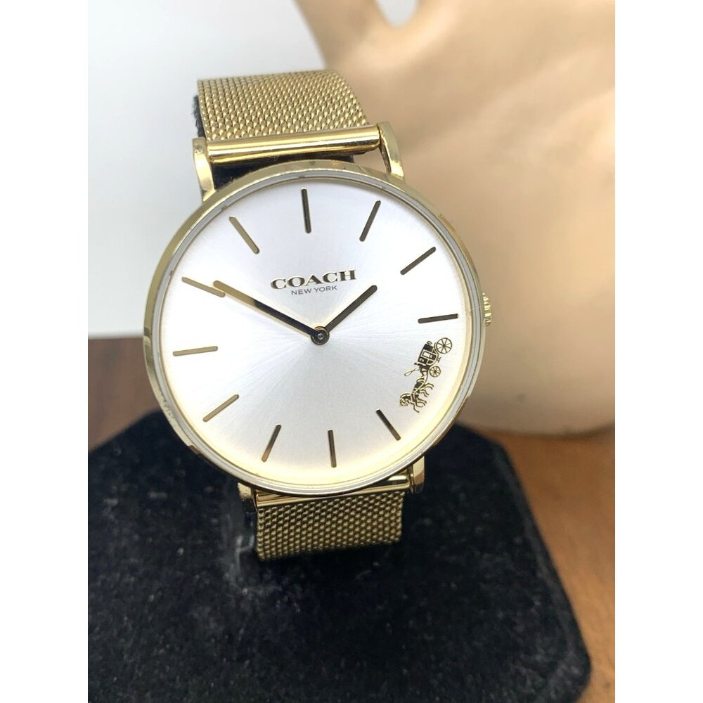 Coach Women's Watch 14503125 Quartz Grand Silver Dial 36mm Gold Stainless Steel - Picture 13 of 14